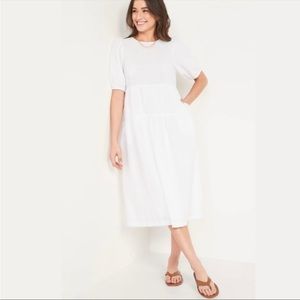 Old Navy white tiered dress M tall